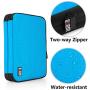 BUBM Double Layer Electronic Accessories Organizer, Travel Gadget Bag for Cables, USB Flash Drive, Plug and More, Perfect Size Fits for iPad Mini (Medium, Blue)