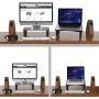 2 Pack Computer Monitor Stand Riser with Height Adjustable Multi Media Desktop Stand for Flat Screen LCD LED TV, Laptop/Notebook/Xbox One, Black HD01B-202 2 Pack Computer Monitor Stand Riser with Height Adjustable Multi Media Desktop Stand for Flat Screen LCD LED TV, Laptop/Notebook/Xbox One, Black HD01B-202