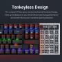 Redragon K552 Mechanical Gaming Keyboard RGB LED Rainbow Backlit Wired Keyboard with Red Switches for Windows Gaming PC (87 Keys, Black)