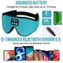 MUSICOZY Sleep Headphones 3D Bluetooth 5.0 Wireless Headband Sleep Mask, Sleeping Headphones Music Eye Mask for Side Sleepers. Air Travel, Built-in Ultra Thin Speakers Microphones Noice Cancelling