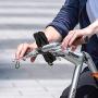 Bone Bike Tie 4 Bike Phone Mount for Handlebar, Bicycle / Motorcycle Universal Cell Phone Holder for 4.7'' - 7.2'' , Face ID Compatible, Ultra Light Silicone Bike Accessories - Black