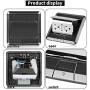 Vagueior Pop-Up Floor Box Kit, 20A Tamper-Weather Resistant Receptacle GFCI Outlet, Corrosive Resistant Hardware, Black