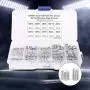 200pcs M3/M4/M5/M6/M8 Stainless Steel Flat Point Hex Socket Grub Screw, Socket Hex Grub Screw Set, with Storage Box, for Various Precision Instruments, Meters and Electronic Products