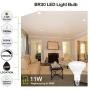 10 Pack Flood Light Bulb, BR30 LED Bulb for Indoor/Outdoor Downlight Recessed Can Light, Dimmable, 11W=75W, 3000K Warm White, 1000lm, E26 Base, UL Listed