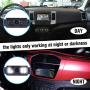 DALLUX License Plate Backup Camera,Car RV Van Truck Rear View Front View Reverse Camera IP68 Waterproof HD Color 170 Degree Wide Viewing Angle 7 LED Night Vision with Guide Line ON/Off