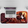 Gaming Mouse Pad Professional Curved Extended Size Large Computer Laptop Keyboard Desk Mat Waterproof Mousepad with Stitched Edges Anti Slip Rubber Base for School Office Home (Chandra and Liliana)