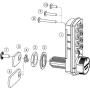 FJM Security Products Combi-Cam E, 7910-K10, Electronic Cabinet Lock, Black Finish