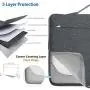Hseok Laptop Sleeve 13-13.5 Inch Case Briefcase, Compatible All Model of 13.3 Inch MacBook Air/Pro, XPS 13, Surface Book 13.5'' Spill-Resistant Handbag for Most Popular 13''-13.5'' Notebooks, Linen Gray