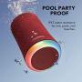 Soundcore Flare Mini Bluetooth Speaker, Outdoor Bluetooth Speaker, IPX7 Waterproof for Outdoor Parties, LED Light Show with 360° Sound and BassUp Technology-Red