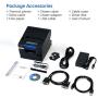 MUNBYN Receipt Printer P068, 31/8 80mm Direct Thermal Printer, POS Printer with Auto Cutter - Receipt Printer with USB Serial Ethernet Windows Driver ESC/POS RJ11 RJ12 Cash Drawer