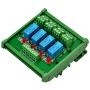 Electronics-Salon DIN Rail Mount 4 DPDT Signal Relay Interface Module, DC 12V Version.