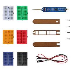 EEEEE Logic Probe and 6PCS 170 Points Mini Breadboard Solderless Prototype PCB Board Kit for Arduino and Proto Shield Distribution Connecting Blocks