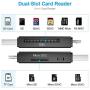 Vanja Micro USB OTG Adapter and USB 2.0 Portable Memory Card Reader for SDXC, SDHC, SD, MMC, RS-MMC, Micro SDXC, Micro SD, Micro SDHC Card and UHS-I Card