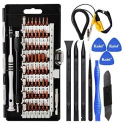 Kaisi 70 in 1 Precision Screwdriver Set Professional Electronics Repair Tool Kit with 56 Bits Magnetic Driver Kit, Anti Static Wrist Band, Spudgers for Tablet, Macbook, PC, iPhone, Xbox, Game Console
