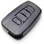TANGSEN Smart Key Fob Case for TOYOTA AVALON CAMRY COROLLA HATCHBACK C-HR PRIUS PRIME RAV4 2 3 4 Button Keyless Entry Remote Personalized Protective Cover Plastic 3D Carbon Fiber Emboss