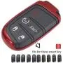 Lcyam TPU Car Key Fob Cover Glossy Flexible Case Fits for Dodge Ram Jeep Grand Cherokee Chrysler Smart Keyless Entry Remote Key 2 3 4 5 Button … (Red) Lcyam TPU Car Key Fob Cover Glossy Flexible Case Fits for Dodge Ram Jeep Grand Cherokee Chrysler Smart Keyless Entry Remote Key 2 3 4 5 Button … (Red)