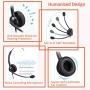 Beebang Office Telephone Headset RJ9 Jack with Pro Noise Canceling Microphone and Mute Switch Controls for Plantronics Jabra Polycom Nortel Shoretel Aastra Avaya Alcatel Landline Phones