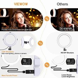 Selfie Ring Light with Tripod Stand - Dimmable Makeup Ring Light Led Camera Ringlight with Tripod and Phone Holder for Live Stream/Makeup/YouTube Video, Compatible for iPhone Android, Remote(Upgraded)
