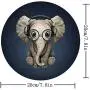 Pricetail Mouse Pad, Pretty Elephant Mouse Pads with Design, Non-Slip Mousepads, Waterproof Office Mousemat for PC Computers Laptop, 7.9 x 7.9 x 0.1 Inch