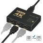 HDMI Switch 4k,GANA Intelligent 3-Port HDMI Switcher,Splitter, Supports 4K, Full HD1080p, 3D with IR Remote