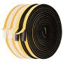 Weather Stripping for Doors-4 Rolls, 1/4 Inch Wide X 1/8 Inch Thick Total 52 Feet Long, High Density Adhesive Foam Tape Window Insulation Gasket Tape (13ft x 2 Rolls Black+13ft x 2 Rolls White)