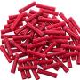 AIRIC Red Butt Connectors Crimp 100pcs 22-16AWG Butt Connector Fully Insulated PVC Butt Splice Wire Connectors, 22-16 Gauge