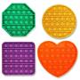 Push Pop Bubble Fidget Toy - Autism Special Needs Stress Reliever Silicone Stress Reliever Toy，Squeeze Sensory Toy for Kids (4 Pack)