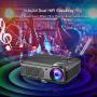 Bluetooth WiFi Video Projector HD Home Theater Digital LCD LED Proyector with 4600 Lux Android Projector for Indoor Outdoor Entertainment Game HDMI USB VGA AV TV Stick Xbox Blue-ray Player Wii Laptop