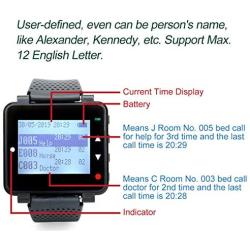 Retekess T128 Restaurant Pager System,Nurse Call System,Beep,Max 500,Customize,Wide Coverage,5 1-Key Waterproof Call Button for Waiter,Staff,Caregiver