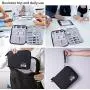 Universal Electronics Accessories Organizer, Waterproof Portable Cable Organizer Bag,Travel Gear Carry Bag for Cables (L, Black) (Black, L)