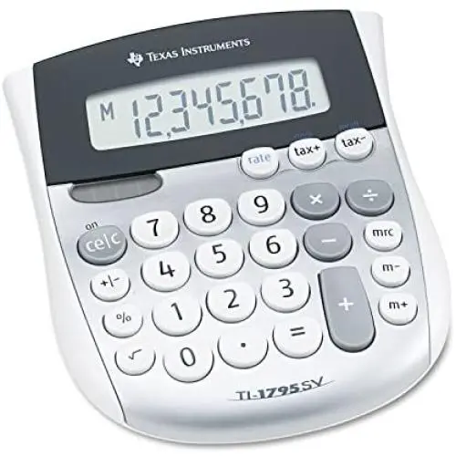 Texas Instruments TI1795SV TI-1795SV Minidesk Calculator, 8-Digit LCD