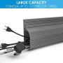 Updated 94'' J Channel Cable Raceway - Desk Cord Organizer - Computer Cable Management Under Desk with 196'' Mounting Tape - 6 Count Desk Cable Tray for Office, Home (6X 15.7 Each, Medium, Grey)