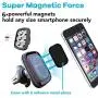 2 Pack Magnetic Phone Car Mount, Apps2car Car Phone Holder Mount Magnetic, Built in 6 Strong Magnets, Air Vent Cell Phone Holder for Car with Adjustable Secure Tightening System