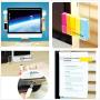 ExcelityFashion Computer Monitor Side Panel Multifunction Memo Pad Transparent Message Board Sticky Board (Clear-Right)
