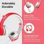 LilGadgets Connect+ Kids Premium Volume Limited Wired Headphones with SharePort and Inline Microphone (Children, Toddlers) - Red