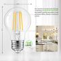 LED A19 Dimmable Light Bulbs 100W Equivalent, Vintage E26 Edison Bulbs 8W 1200LM, 2700K Soft Warm White, Clear Antique LED Filament Bulb for Home, Bathroom, Indoor&Outdoor, 6-Pack