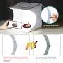 YOTTO Photo Studio Light Box,Photo Shooting Tent kit,Portable Folding Home Photography Light Tent kit with White/Warm/Soft Lighting + 6 Color Backgrounds for Jewellery,Accessories,Toys and Small Items