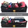 Home Innovation Trunk Organizer for SUV Car, Truck, Auto, Minivan - 4 Adjustable Compartments Foldable Portable Trunk Organizer, Heavy Duty Durable Car Organizer, Removable Flexible Cargo Storage Bag