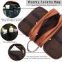 Leather Toiletry Bag for Men,Large Capacity Waterproof Travel Dopp Kit with Sturdy Handle,Travel Organizer for Toiletries -Travel Bag for Dad/Men/Husband for Valentines Day