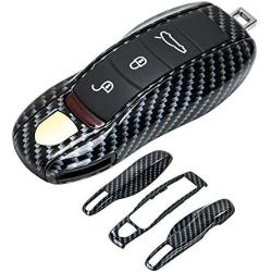 AeroBon 3-Piece Painted Key Cover/ Key Fob Shell Cover Compatible with Porsche Key Shell (MK1)