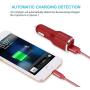 Tranesca 4.8A/24W 2 USB Port Car Charger Compatible with iPhone X 8 7 6S 6 Plus, 5 SE 5S 5 5C, Samsung Galaxy S9 S8 S7 S6 Edge, Note 8 4, LG G6 G5 V10 V20, HTC,Nexus, iPad Pro and More-Red Tranesca 4.8A/24W 2 USB Port Car Charger Compatible with iPhone X 8 7 6S 6 Plus, 5 SE 5S 5 5C, Samsung Galaxy S9 S8 S7 S6 Edge, Note 8 4, LG G6 G5 V10 V20, HTC,Nexus, iPad Pro and More-Red