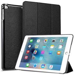 iPad 9.7 2018 2017 / iPad Air 2 / iPad Air Case - iPad 6th / 5th Gen Ultra Slim Lightweight Trifold Stand Case with Auto Sleep/Wake Smart Cover for Apple iPad 9.7 Inch(Black-3)