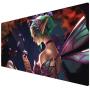 Bimor Extended Gaming Mouse Mat/Pad - Large, Wide (Long) Custom Professional Mousepad, Stitched Edges, Ideal for Desk Cover, Computer Keyboard, PC and Laptop (90x40 angelbutterfly)