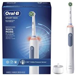Oral-B Smart 1500 Electric Power Rechargeable Battery Toothbrush, Blue