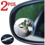 Car Blind spot Mirror 2pcs, Convex Mirror, Round Frameless high-Definition Wide-Angle Glass Rearview Mirror, 360 ° Swing Adjustment, Suitable for All Cars, Trucks and Off-Road Vehicles