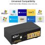 2 Port Dual Monitor KVM Switch HDMI + DisplayPort 4K 60Hz YUV 4:4:4 with Audio and USB 2.0 HUB CKL-622DH