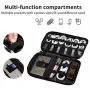 American Flag Electronic Organizer Compact Travel Cable Organizer Bag Pouch