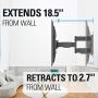 Mounting Dream Full Motion TV Mount UL Listed TV Wall Mount Bracket for 42-75 Inch TVs, Premium Wall Mount TV Bracket, Fits 16, 18, 24 inch Studs with Articulating Arm, VESA 600x400mm, 132 lbs MD2298