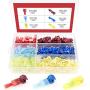 Hilitchi 140pcs T Tap Wire Connectors T-Tap Quick Splice Electrical Wire Tap Connector 22-16/16-14/12-10 Gauge and Fully Insulated Male Spade Disconnect Terminals Set