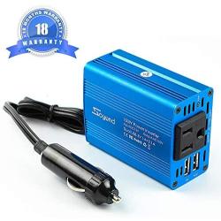 150W Car Power Inverter Charger DC 12V to 110V AC Converter with 3.1A Dual USB Charger(Blue)